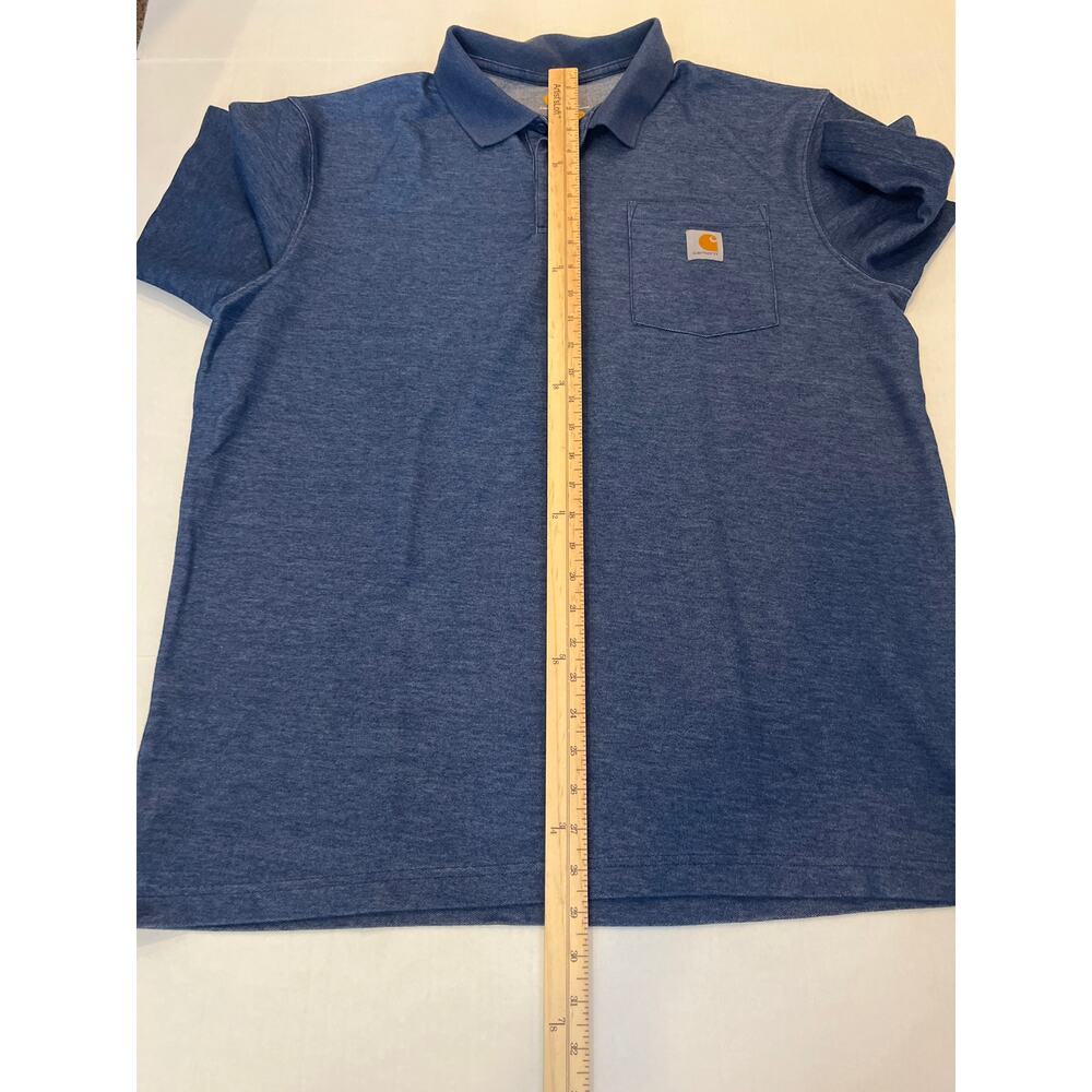 CarhartTmen original fit tall one pocket polo short sleeve shirt Size Large Tall - Picture 6 of 10